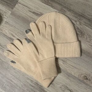J. CREW cashmere beanie and gloves